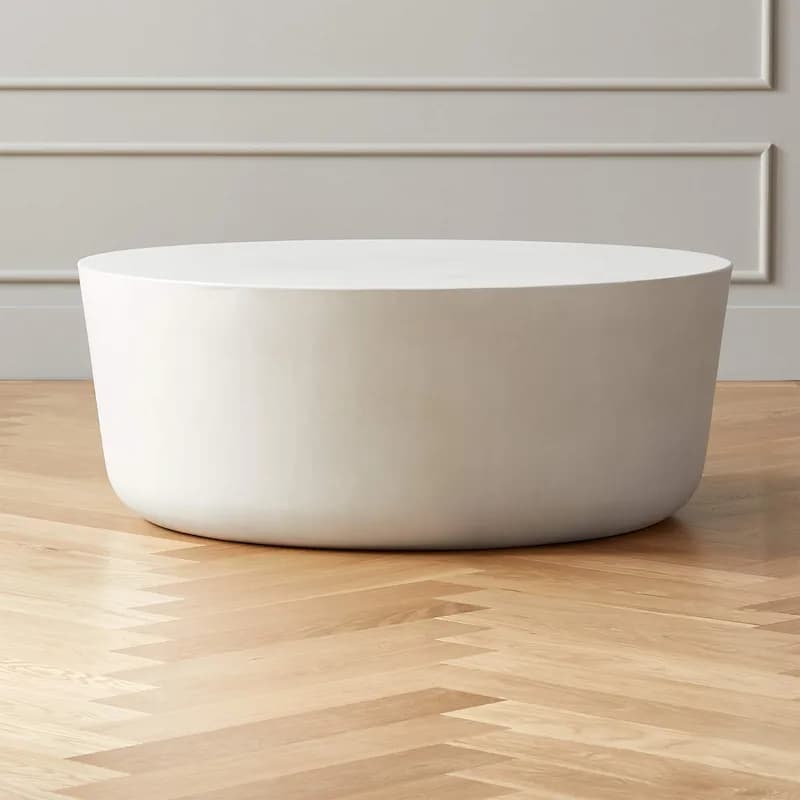 Cap ivory cement coffee table